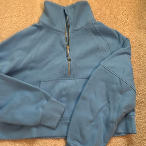 Lululemon scuba half zip pullover M/L aero blue - Picture 2 of 2